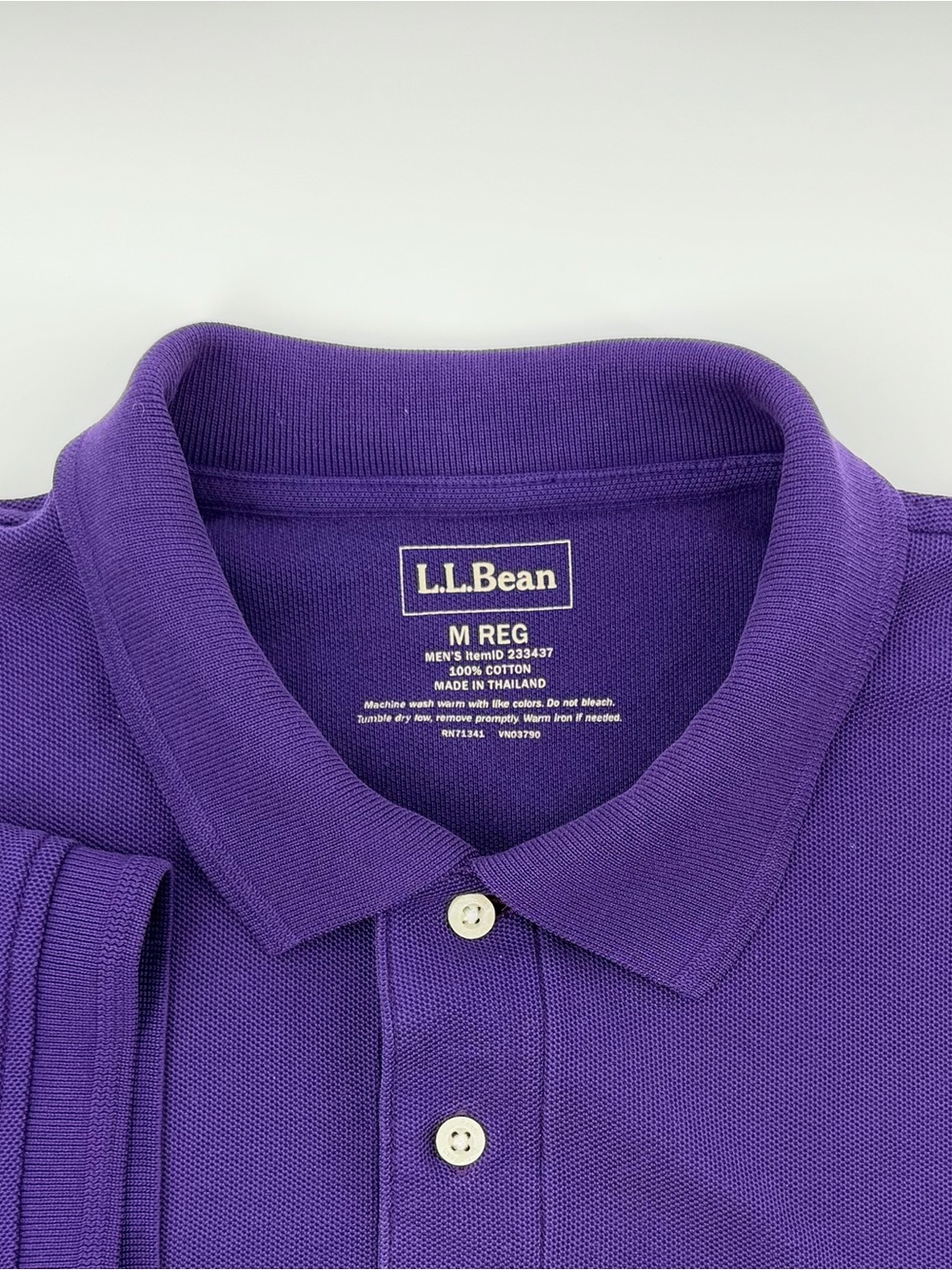 L.L. Bean Men's Deep Purple Polo Shirt